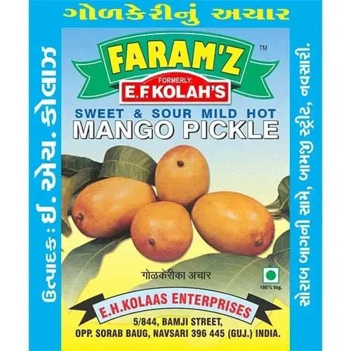 Find the best sweet and sour mango pickle (Gol Keri) by Faram’z E.F. Kolah’s | 200 grams
